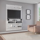 Painel Estante Para Tv Lamego Marmorizado Carrara Branco