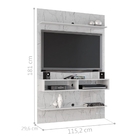 Painel Estante Para Tv Lamego Marmorizado Carrara Branco