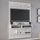 Painel Estante Para Tv Lamego Marmorizado Carrara Branco