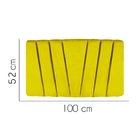Painel Estofada Bélgica 100cm Solteiro Courino Amarelo - D A