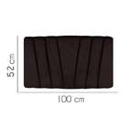 Painel Estofada Bélgica 100cm Solteiro Courino Marrom - D A D