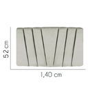 Painel Estofada Bélgica 140cm Casal Courino Bege - D A Decor