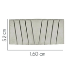 Painel Estofada Bélgica 160cm Queen Suede Bege - D A Decor