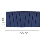 Painel Estofada Bélgica 195cm King Suede Azul Marinho - D A D