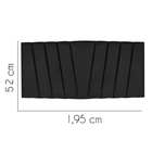 Painel Estofada Bélgica 195cm King Suede Preto - D A Decor