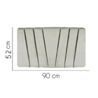 Painel Estofada Bélgica 90cm Solteiro Suede Bege - D A Decor