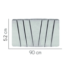 Painel Estofada Bélgica 90cm Solteiro Suede Cinza Claro - D A