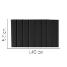 Painel Estofada Carla 140cm Casal Courino Preto - D A Decor