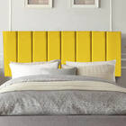 Painel Estofada Carla 140cm Casal Suede Amarelo - D A Decor