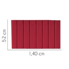 Painel Estofada Carla 140cm Casal Suede Vermelho - D A Decor