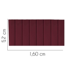 Painel Estofada Carla 160cm Queen Suede Bordo - D A Decor