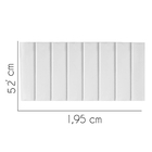 Painel Estofada Carla 195cm King Courino Branco - D A Decor