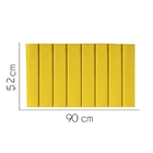 Painel Estofada Carla 90cm Solteiro Courino Amarelo - D A Dec