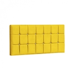 Painel Estofada Espanha 100cm Solteiro Strass Suede Amarelo -