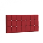Painel Estofada Espanha 195cm King Strass Suede Vermelho - D