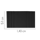 Painel Estofada Grécia 140cm Casal Suede Preto - D A Decor