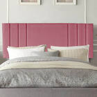 Painel Estofada Grécia 140cm Casal Suede Rosa - D A Decor
