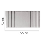 Painel Estofada Grécia 195cm King Suede Cinza Claro -  D A De