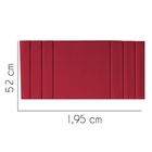 Painel Estofada Grécia 195cm King Suede Vermelho - D A Decor