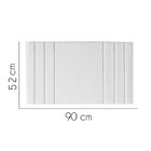 Painel Estofada Grécia 90cm Solteiro Suede Branco - D A Decor