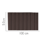 Painel Estofada Líbia 100cm Solteiro Courino Marrom - D A Dec