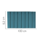 Painel Estofada Líbia 100cm Solteiro Suede Azul Turquesa - D
