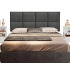 Painel Estofado 2 Mesas De Cabeceira Queen Docelar Cinza