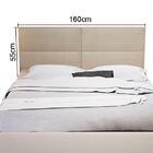 Painel Estofado 2 Mesas De Cabeceira Queen Seleta Bege