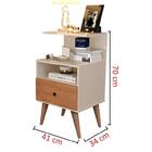 Painel Estofado 2 Mesas De Cabeceira Queen Seleta Marrom