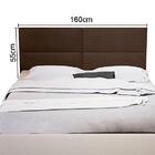 Painel Estofado 2 Mesas De Cabeceira Queen Seleta Marrom