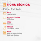 Painel Estofado Casal San Miguel 8 Módulos Moderna Mobilia