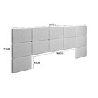 Painel Estofado Casal San Miguel Com 12 Módulos Rufato