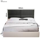 Painel Estofado E Mesa De Cabeceira Queen 160 Seleta Cinza