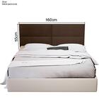 Painel Estofado E Mesa De Cabeceira Queen 160 Seleta Marrom