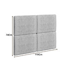 Painel Estofado Solteiro San Miguel Rufato