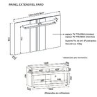 Painel Extensível Com Bancada Dj Móveis Faro Verano 47 Polega