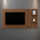 Painel Extensível Para Tv Areta Com Prateleiras E Frisos Caie
