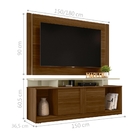 Painel Extensivo E Rack Para Tv Dung Freijó Off White