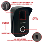 Painel Externo Preto Para Porteiro Eletrônico Pt-270 Protecti