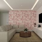 Painel Folhagem - Fd Costela De Adão Rose 3x2,5m (lxa)