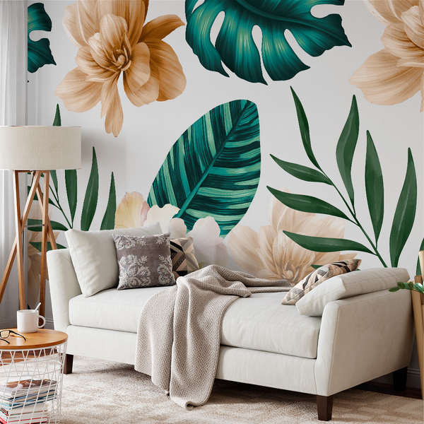 Painel Folhagem - Fd Folhagem Champagne 3x2,5m (lxa)