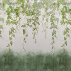 Painel Folhagem - Fd Folhagem Em Muro Rústico Verde 3x2,5m (l