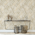 Painel Folhagem - Fd Folhas De Bananeira Gold 3x2,5m (lxa)