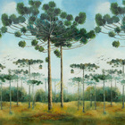 Painel Folhagem - Fd Serra De Araucárias 3x2,5m (lxa)