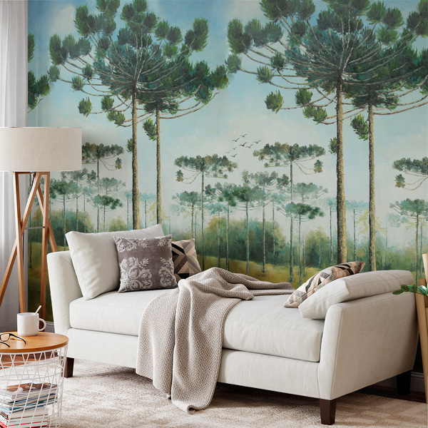 Painel Folhagem - Fd Serra De Araucárias 3x2,5m (lxa)