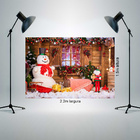 Painel Fotográfico Backdrop Boneco De Neve Janela 2.2x1.5mp17
