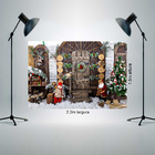 Painel Fotográfico Backdrop Casa Bonecos Natal 2.2x1.5mp1736