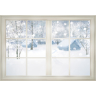 Painel Fotográfico Backdrop Janela Branca Com Neve 2.2x1.5mp1