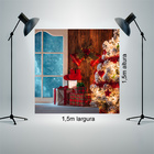 Painel Fotográfico Backdrop Janelinha Natal Love 1.5x1.5mp1705