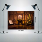 Painel Fotográfico Helanca Sala Com Lareira Natal 2.2x1.5mp17